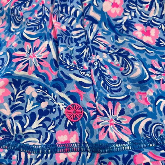 Lilly Pulitzer Luxletic Aila Skort Skirt Blue/Pink Floral Sz XXS Built-In Shorts - Picture 9 of 10